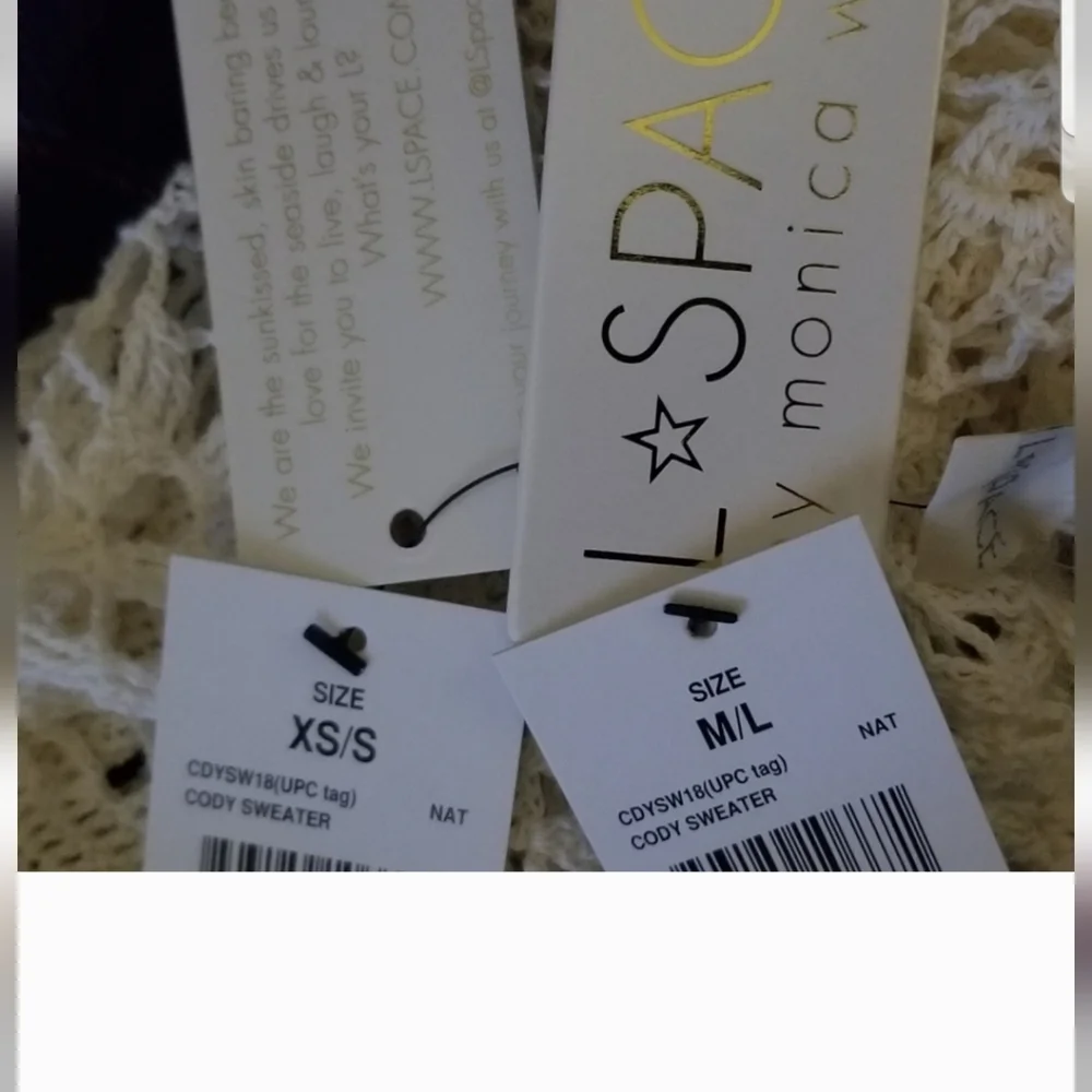NWT L*Space Cody Crochet Summer Beach Swim Crop Top Coverup - Picture 12 of 12